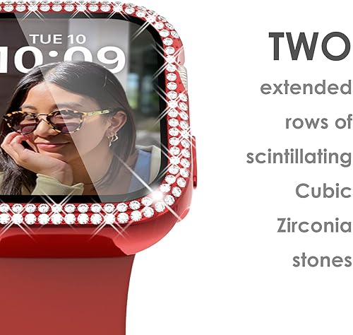 Miniatura 4 de Surace - Funda de 1.57" compatible con Apple Watch con protector de pantalla, funda protectora brillante con diamantes compatible con Apple Watch