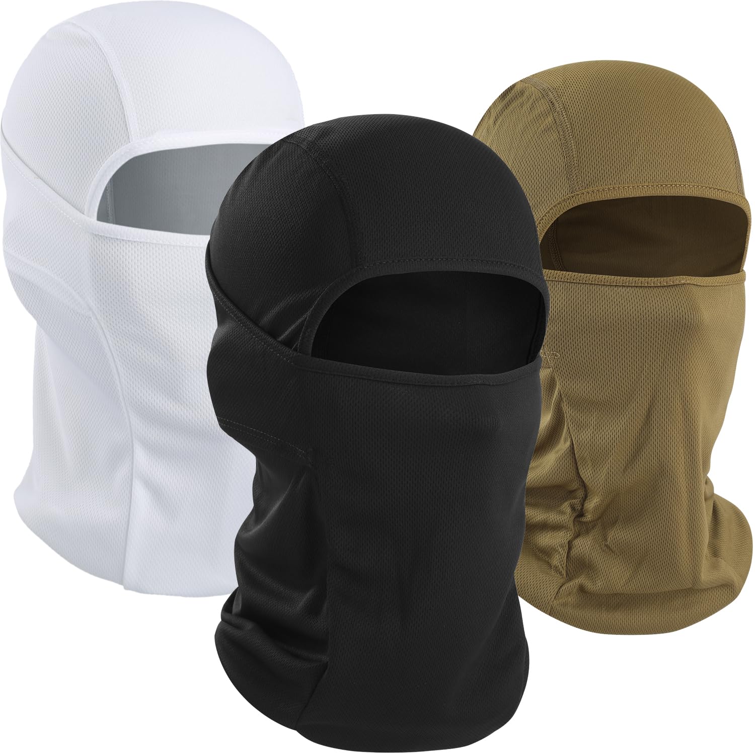 WTACTFUL 3 Pieces Balaclava Face Mask of Men - Ski Mask Breathable Elastic Fit Perfect for Outdoor Activities