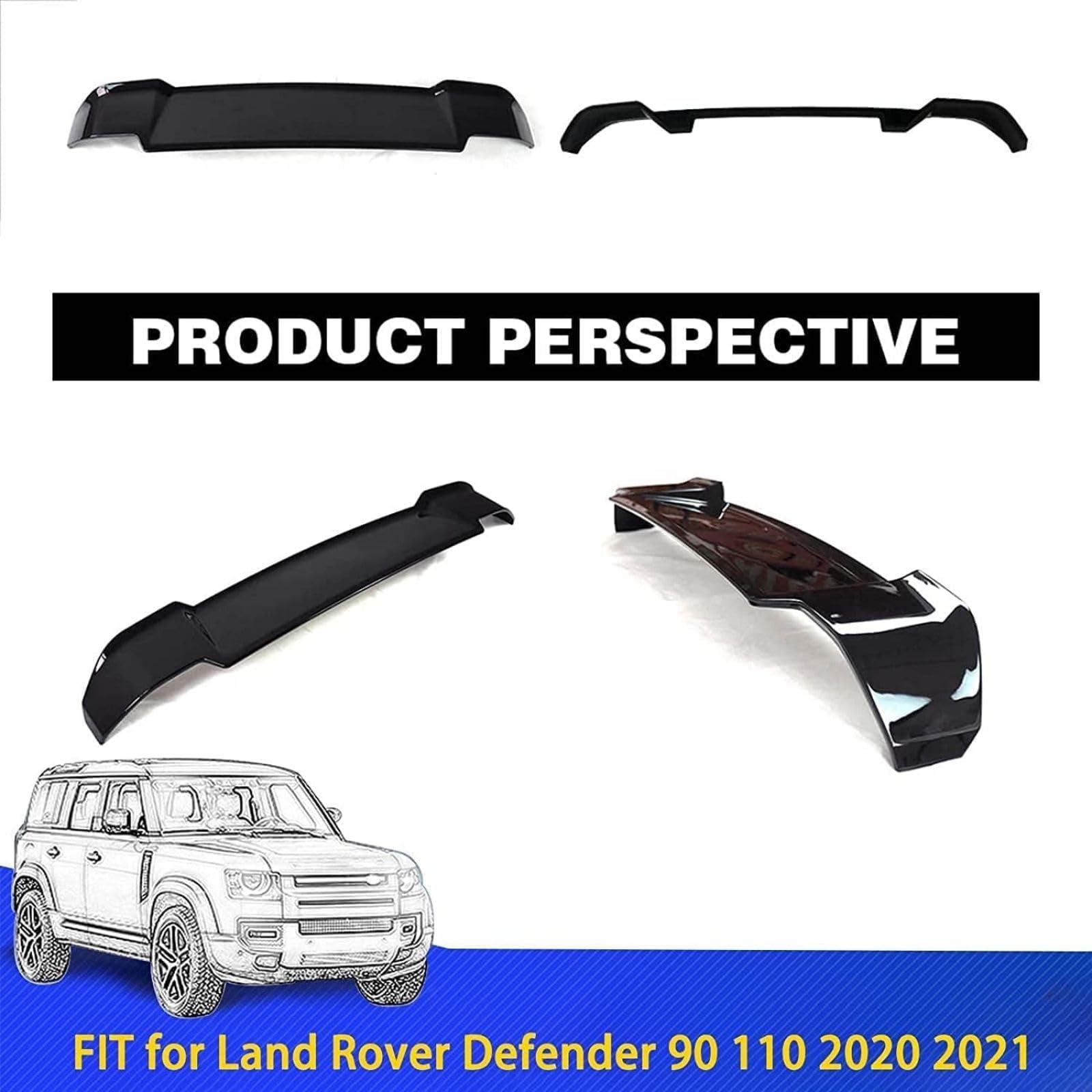 HAI Extension De Spoiler Becquet De Toit Arrière Noir Brillant Pour Maxton Style Convient Pour