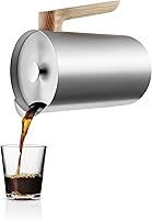 Vista 1 de Eva Solo Nordic Kitchen - Cafetera de prensa francesa de 34 onzas, jarra de acero inoxidable Thermo cafetiére con mango de madera de roble, diseño