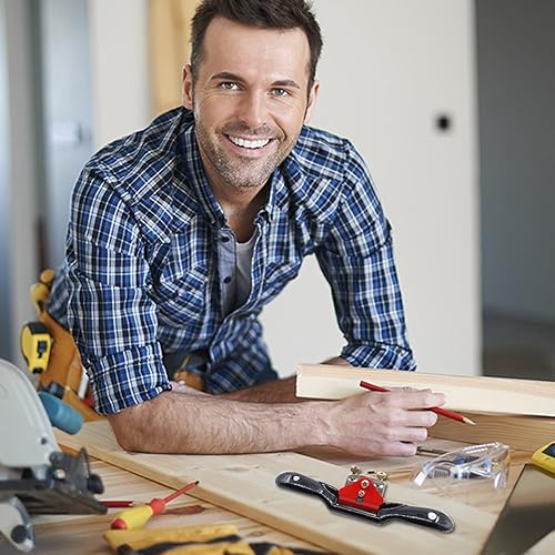 Miniatura 4 de Swpeet Afeitado de radios ajustable de 10 pulgadas con base plana, herramienta de mano de hoja de metal perfecta para manualidades de madera y