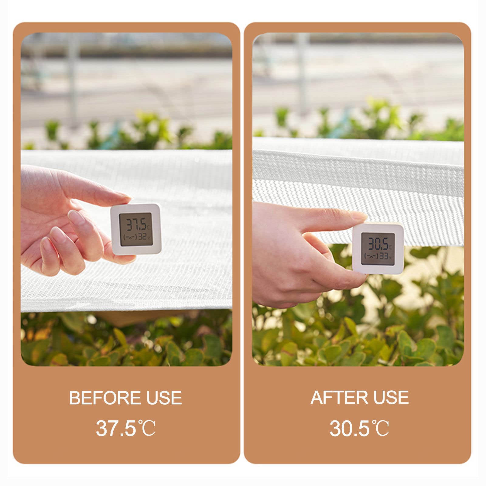 Sonnensegel aus weißem Sonnenschutznetz, 90% UV-beständiges Schattierungsgewebe mit Ösen für Gewächshauspflanzen, 4 x 7 m (2 m, 3 m, 4 m, 5 m, 6 m, 7 m, 8 m, 9 m, 10 m)