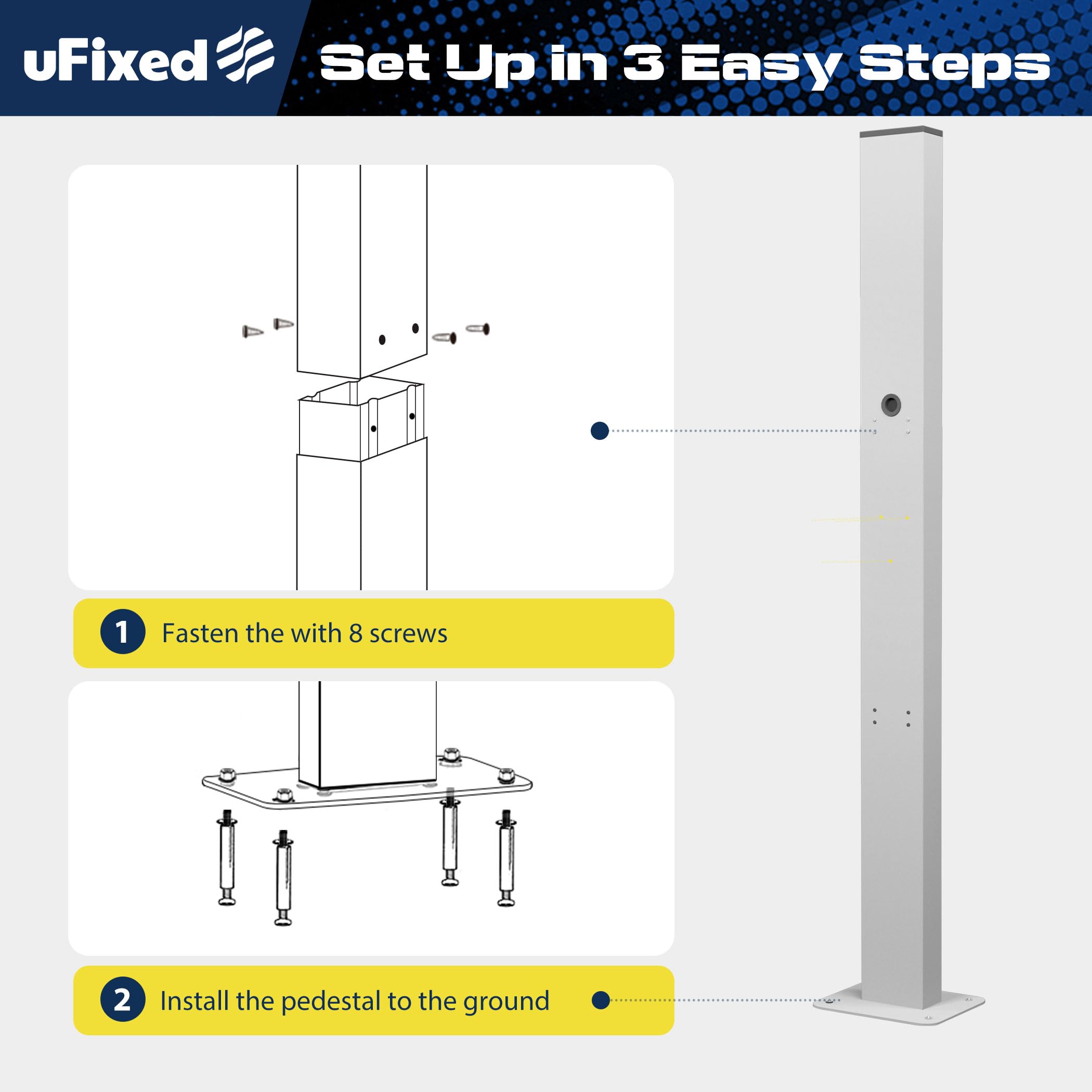 Amazon.co.jp: UfixedEV充電器ペデスタルアウトドアスタンド、テスラ