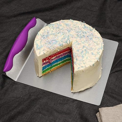 Miniatura 4 de Pala para tartas, herramienta de transferencia de pasteles, bandeja de transferencia de pizza de acero inoxidable, pala elevadora de pasteles de
