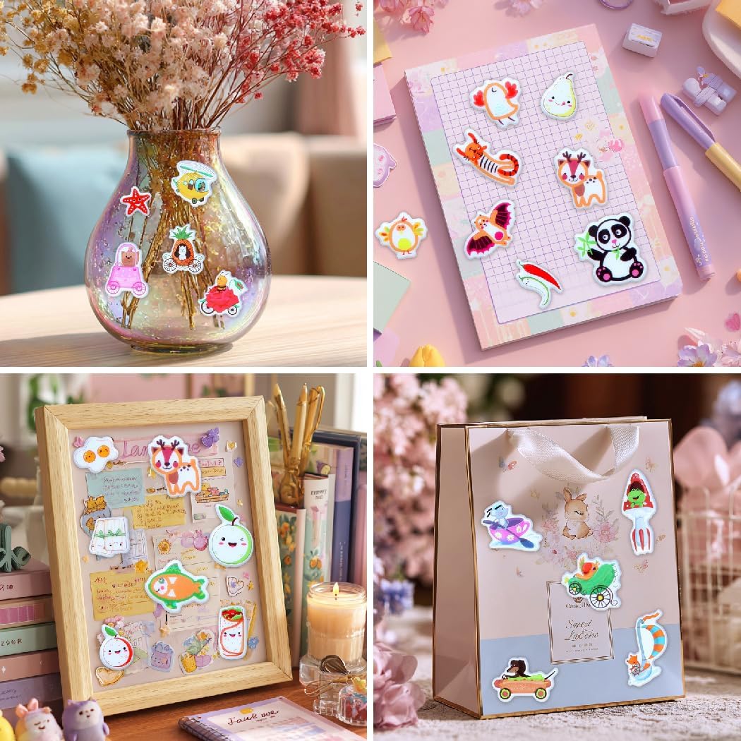 Puffy Stickers for Kids Toddlers 3-5 Years, 500+ Reusable Stickers Packs for Kids Classroom and Scrapbooking, 200 in This Pack Glow in The Dark