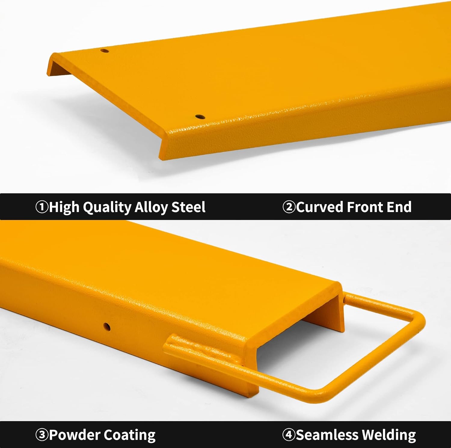 YINTATECH 96 Inch Forklift Extensions 6.5in Width, Heavy Duty Pallet Fork Extension Fits for 6" Wide Forks, 1 Pair Forklift Extensions for Forklift Truck