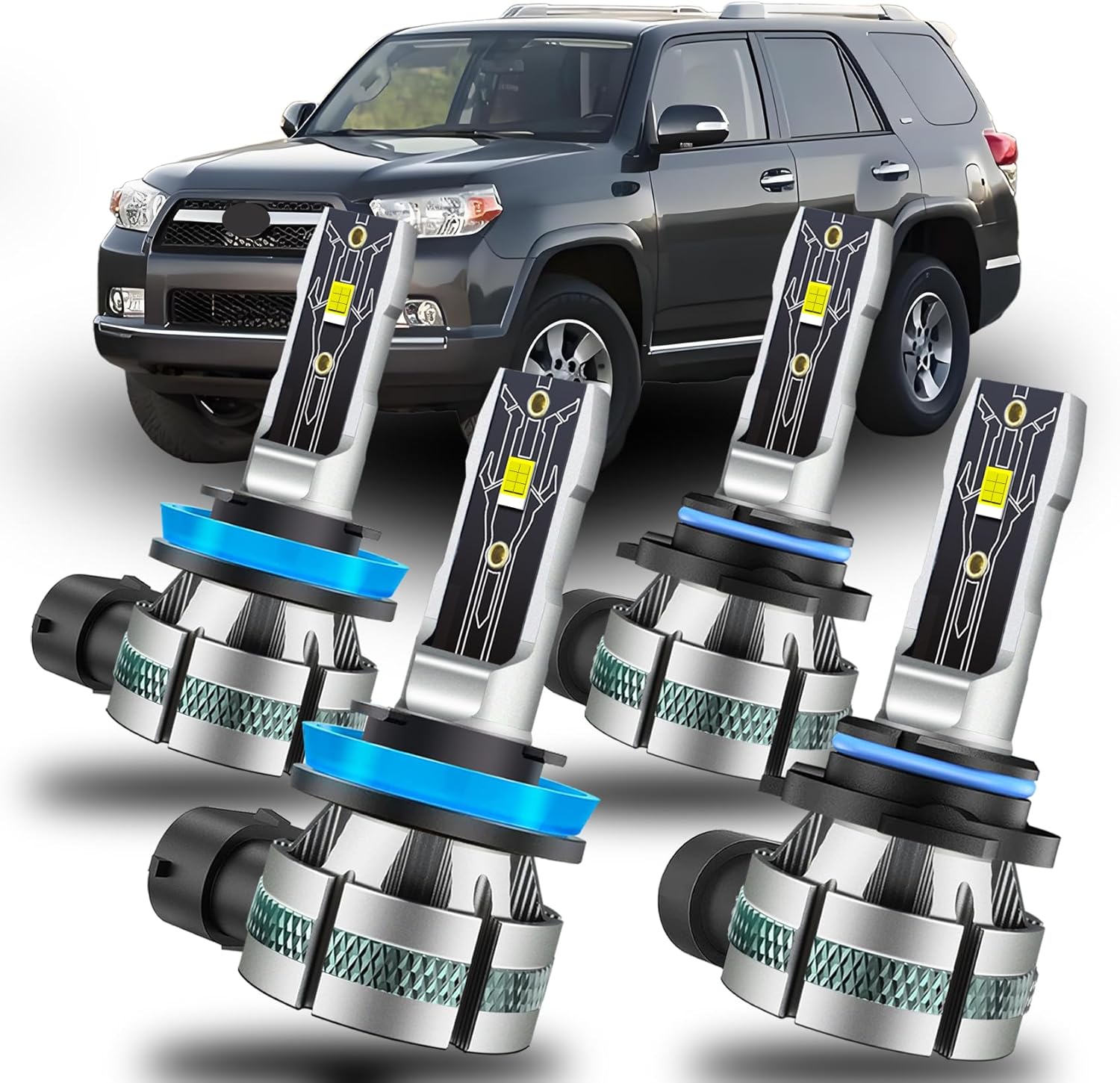 Fits for 2006-2020 Toyota 4Runner Hi/Lo Dual Beam Fog Light Bulbs Accessories,2007 2008 2009 2010 2011 2012 2013 2014 2015 2016 2017 2018 2019 Super Bright 4runner High-Low Lights Bulb