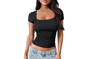 Womens Short Sleeve T Shirts Y2K Style