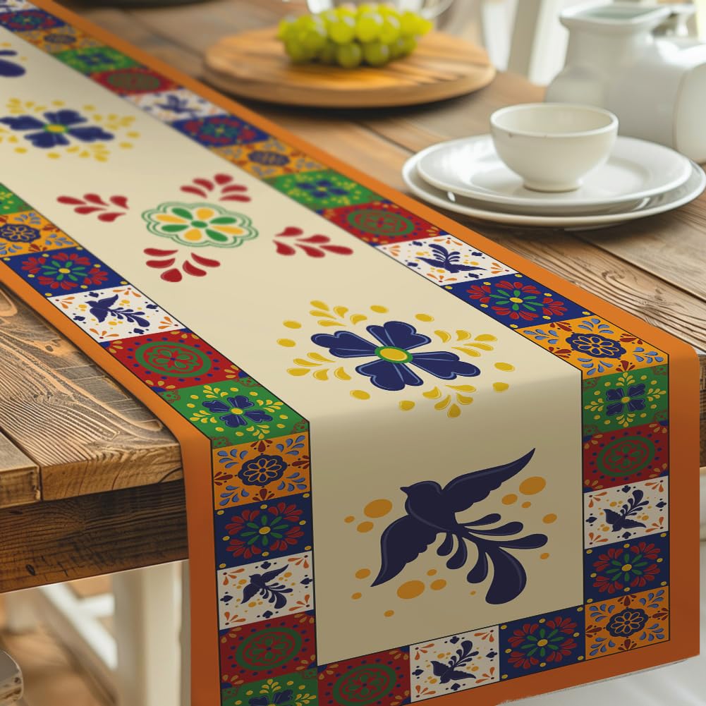 NBEADS Floral Bird Table Runner