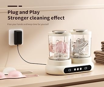 Underwear Washing Machine, a Portable Mini Model with Detachable Twin-Tub Design. It Supports Separate Deep Cleaning for Baby Clothes. This Mini Laundry Cup is Suitable for Bras, Socks and Underwear