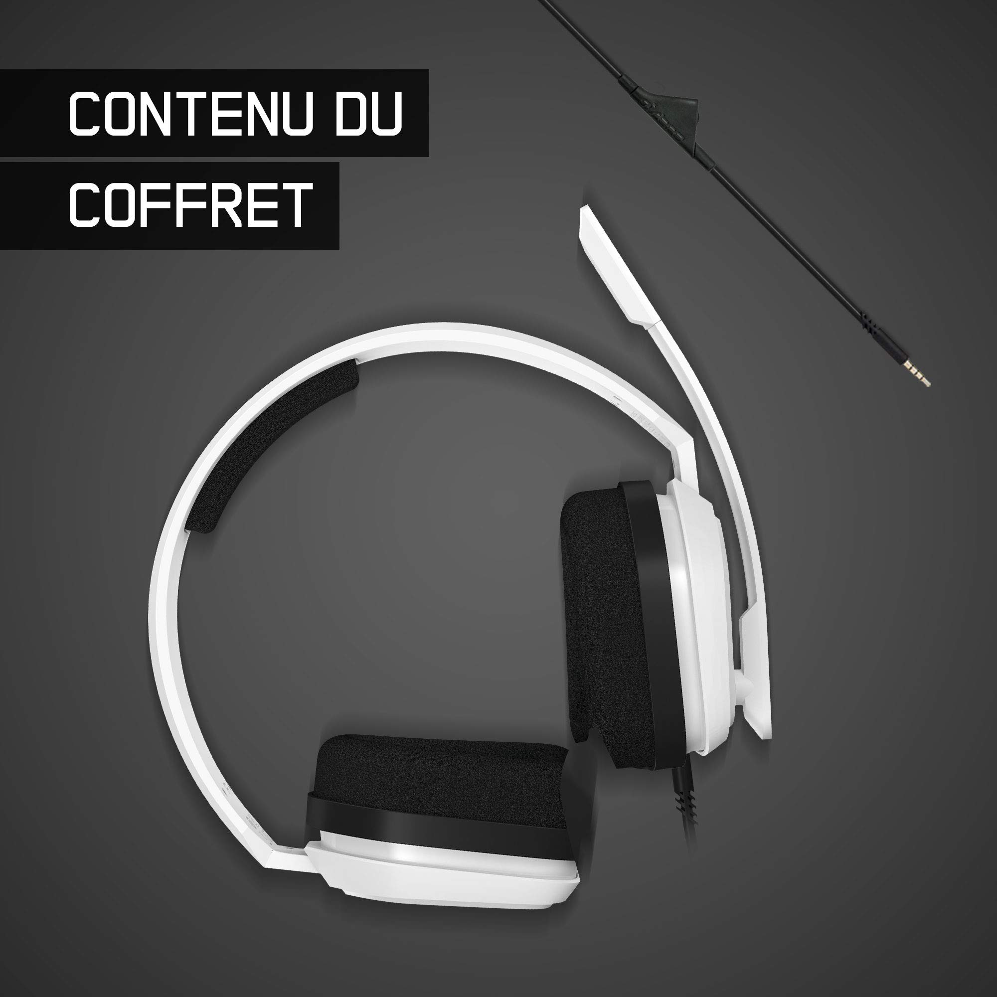 ASTRO Gaming A10 Casque Gamer, Léger et Résistant, Audio, 3,5mm Audio Jack, Compatible avec Xbox Series X|S, Xbox One, PS5, PS4, Nintendo Switch, PC, Mac, Smartphone - Blanc/Bleu