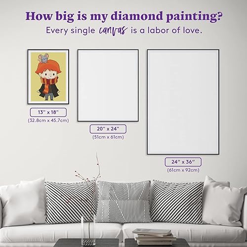 Vista 23 de DIAMOND ART CLUB Hogwarts Crest - FINE Oddities Kit de pintura de diamante, beige, 17 x 24 pulgadas (16.9 in x 24.0 in)