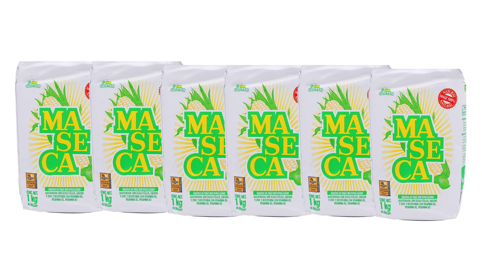 PAQUETE DE 6 MASA MASECA DE 1KG