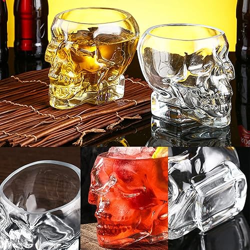 Miniatura 7 de Vasos creativos de whisky para whisky, vodka y esqueleto, utilizados para almacenar bebidas escocesas, bourbon, licores y cócteles (700 l24 onzas)