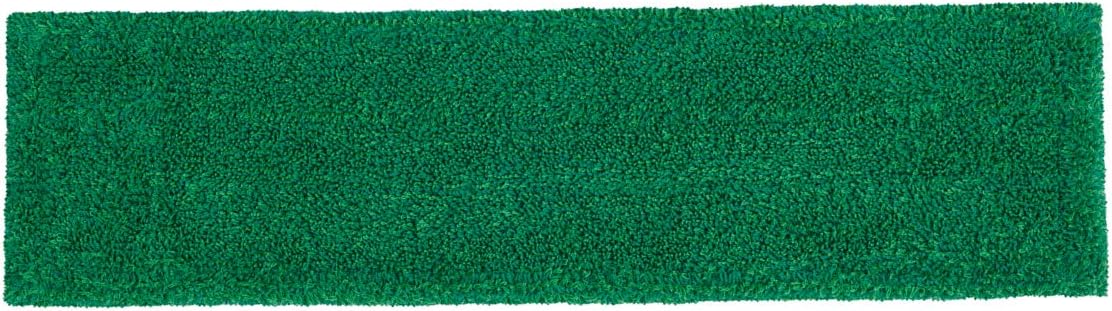 Rubbermaid Commercial Products Microfiber Adaptable Flat Mop Pad, Green, Removes Viruses & Bacteria, Washable, for Heavy-Duty Cleaning/Hardwood/Tile/Laminated Floors in Kitchen/Lobby/Office