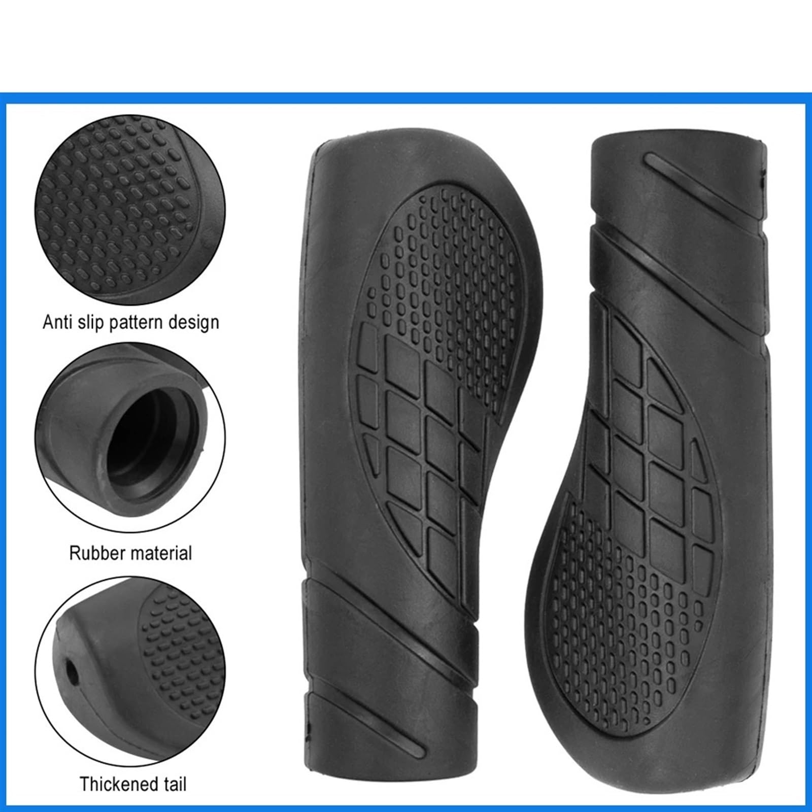 Copri Manubrio in Gomma Impermeabile da 1 Paio Compatibile for Gli Accessori di Guida di Ricambio for manopole Antiscivolo for Scooter Elettrico Kugoo M4