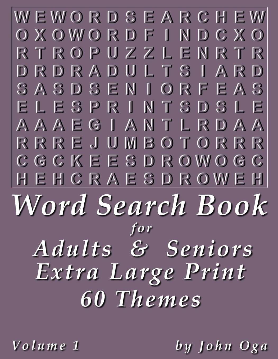 Word Search Book For Adults & Seniors: Extra Large Print, Giant 30 Size ...