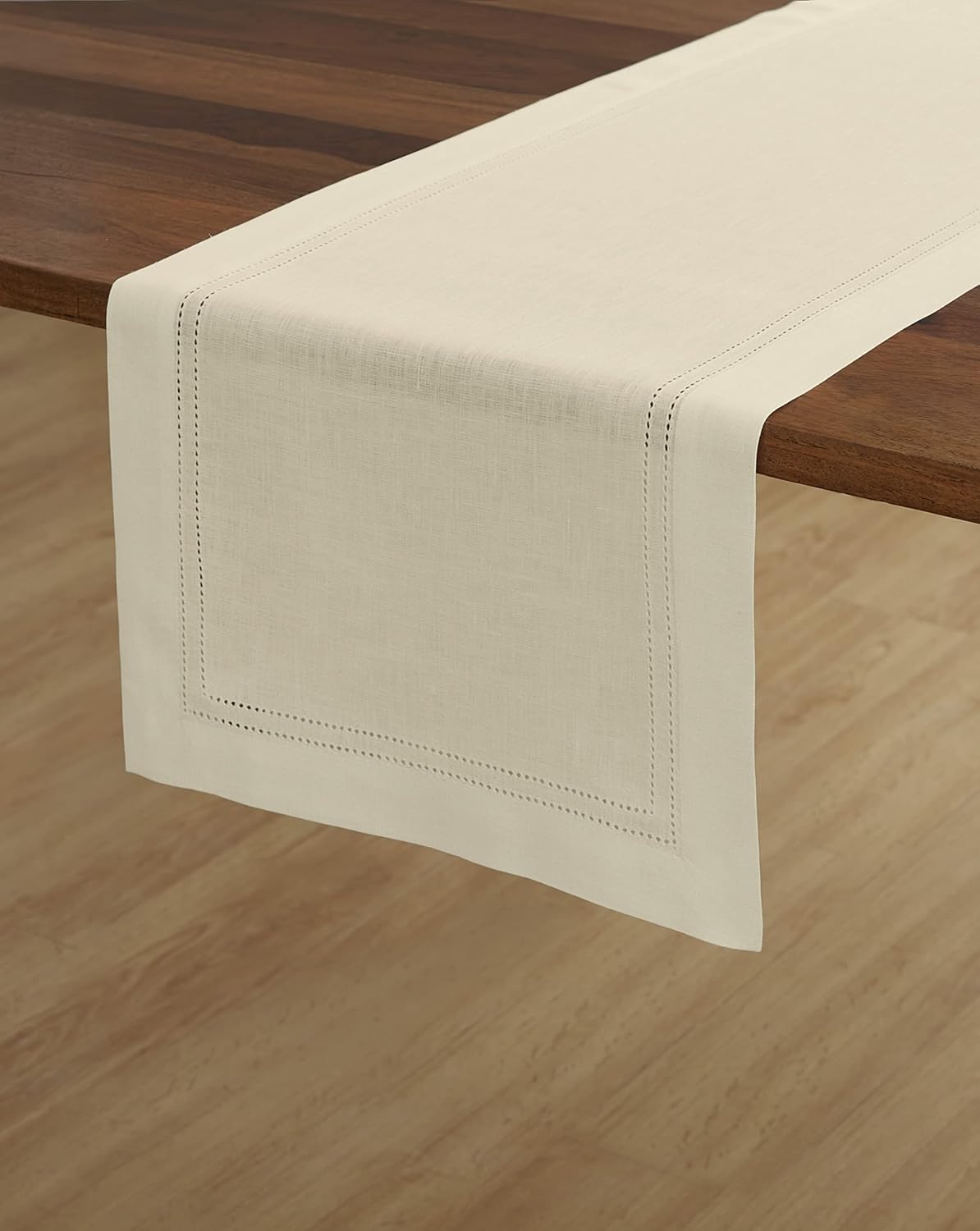 Solino Home Linen Hemstitch Table Runner 100 Pure Linen