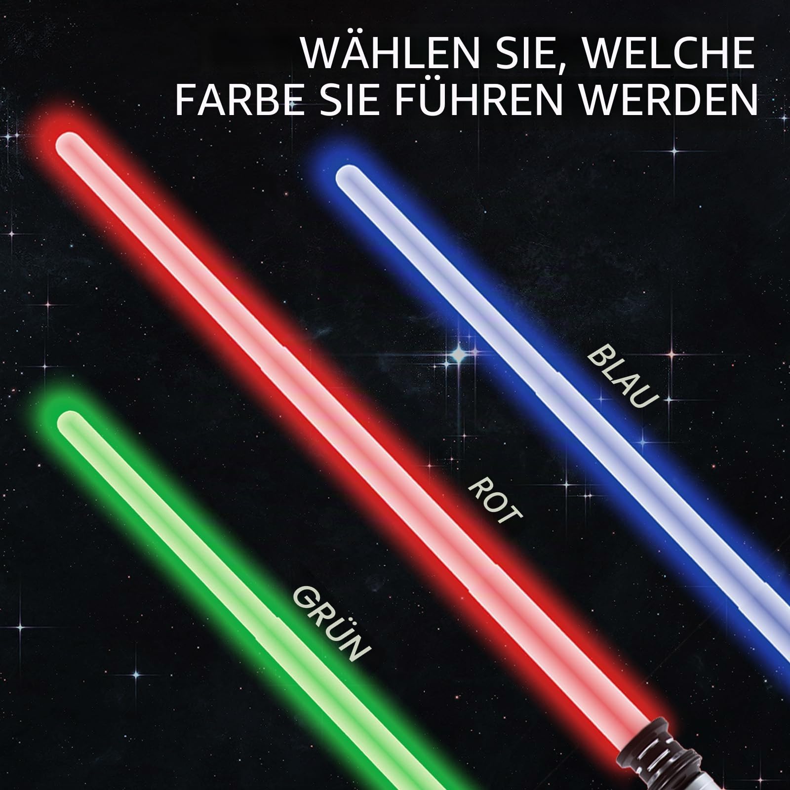 Leuchtschwert, ausziehbares LED-Lichtschwert mit FX-Sound (bewegungsempfindlich), Galaxie-Kriegs-Kämpfer-Schwert-Spielzeug für Halloween, Weihnachten, Geburtstag, Geschenk
