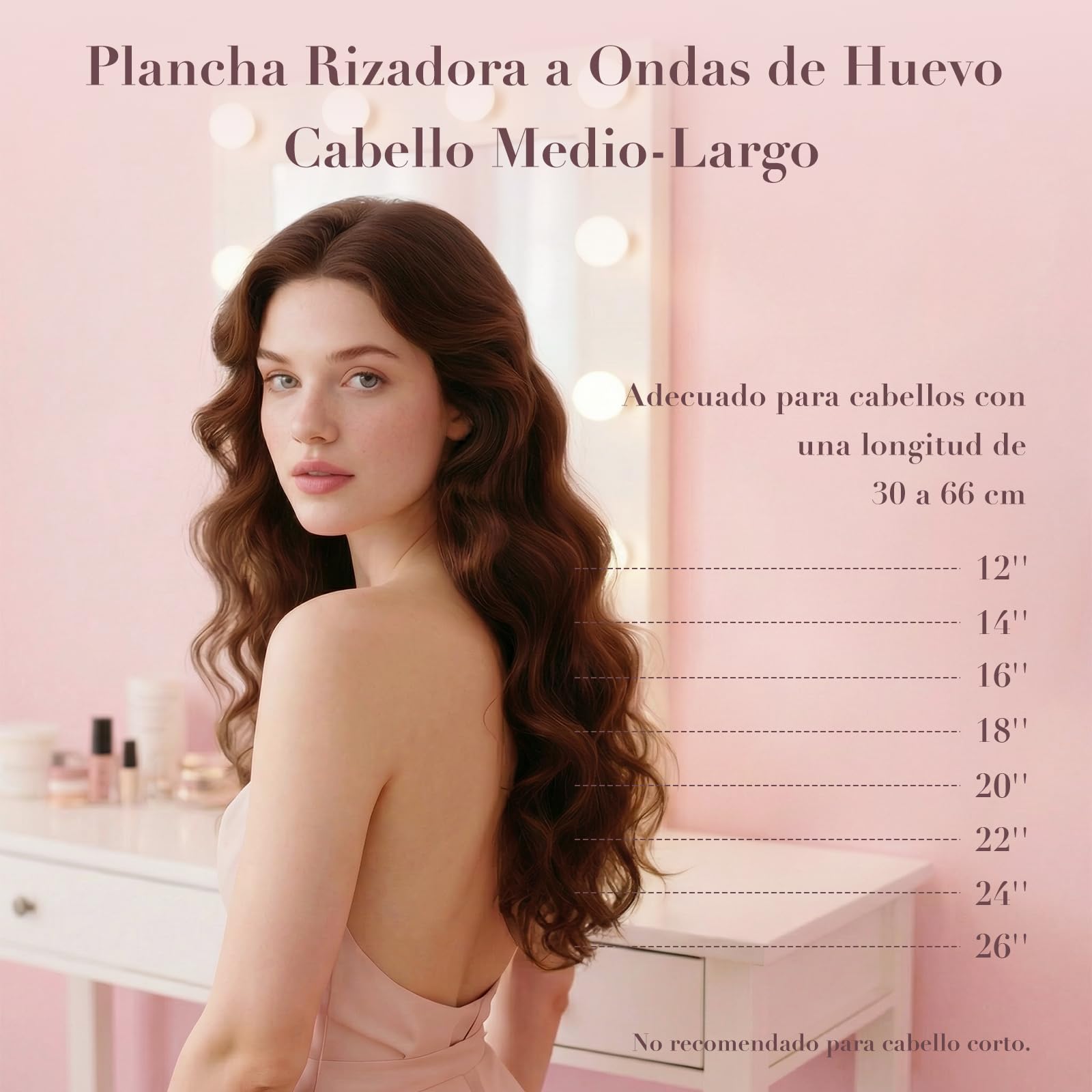 AISEELY Rizador de Pelo, 32 MM Rizador Pelo Ondas, 3 Barriles Ondulador de Pelo Iónico, 4 Temperatura Ajustable 140°C y 220°C, Anti-Escaldaduras Rizador Francés, Plancha Ondas para Principiantes