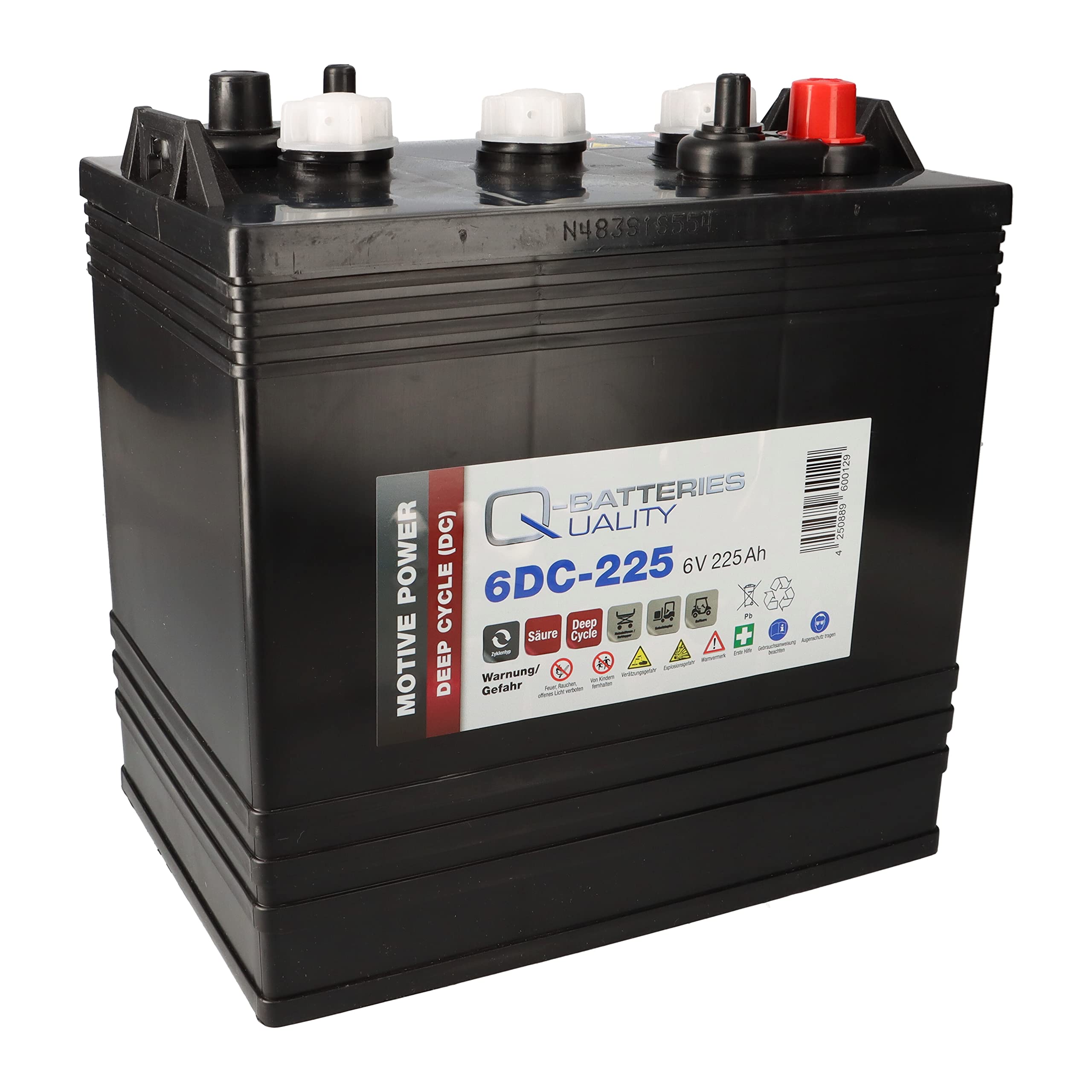 Akkuman.de Akkutechnik vom Fachmann Batteria di alta qualità 6 V 225 Ah Deep Cycle in set da 2 pezzi, alimentazione affidabile per piattaforme di lavoro, macchine per la pulizia e altro ancora