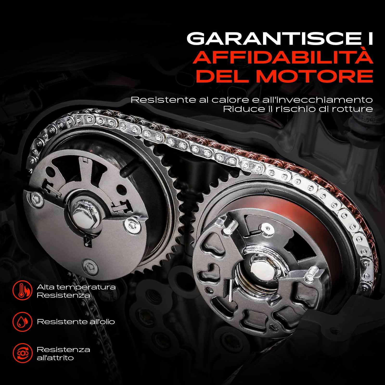 Frankberg Catene di distribuzione Compatibile con CR-V III RE 2.2i-CTDi 4WD CR-V II RD 2.2 CTDi Civic VIII Hatchback FK FN 2.2 CTDi FR-V BE 2.2i-CTDi Accord VII Tourer CM CN 2.2i-CTDi 14410RBDE01