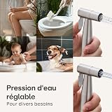 Praknu Douchette WC avec Support – Bidet à Main Inox – Douchette Toilette - 6