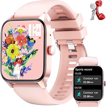 Smart Watch for Men Women with 1.83 HD Screen Sports Smartwatch with 100+ Sports Modes 300mAh Big Battery Outdoor Fitness Tracker with Heart Rate Sleep Monitor for iOS Android