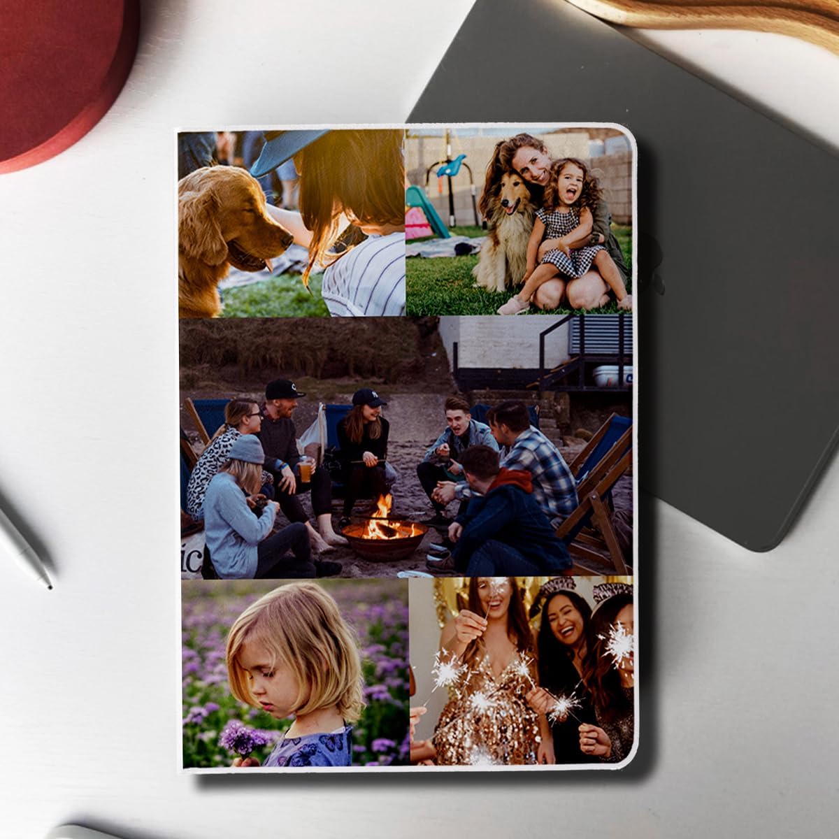 Personalized Customized Case for iPad(A16) 11th Gen 11 Inch 2025 (Model:A3354 A3355 A3356),Shockproof Durable Anti-Scratch Leather Flip Cover,Custom Multi-Picture Collage Photo Text,Auto Wake/Sleep