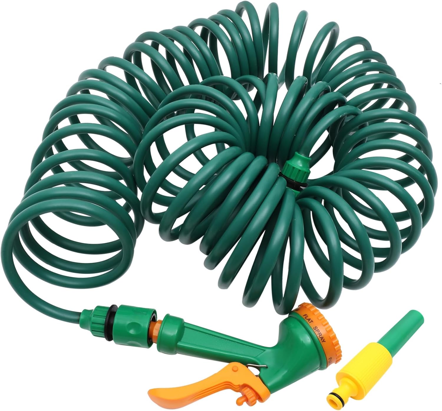 10M Coil Garden Hose Retractable Watering Hose with Sprayer Head Durable Material for Easy Storage for Car Washing Garden Irrigation and Outdoor Cleaning