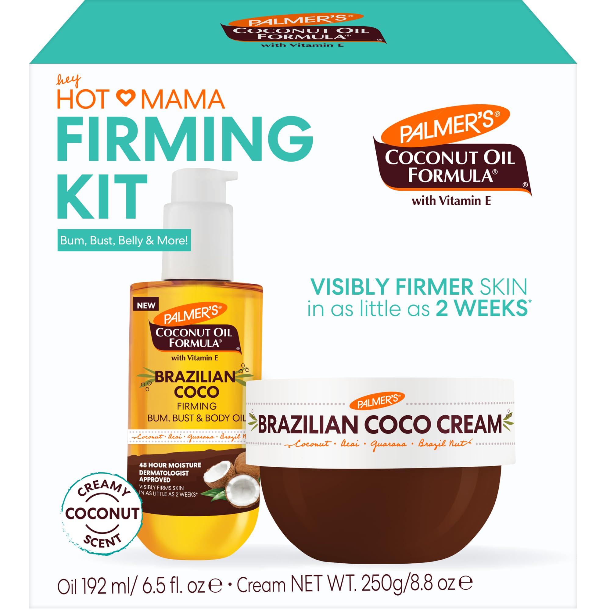 美容液 coco-mama Amazon.com : Palmer's Brazilian Coco Hot Mama Firming Kit, Coconut