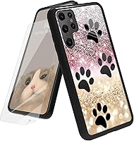 Vista 40 de Funda para Samsung Galaxy A12 5G con protector de pantalla, parte trasera de vidrio templado + TPU de silicona suave que absorbe los golpes