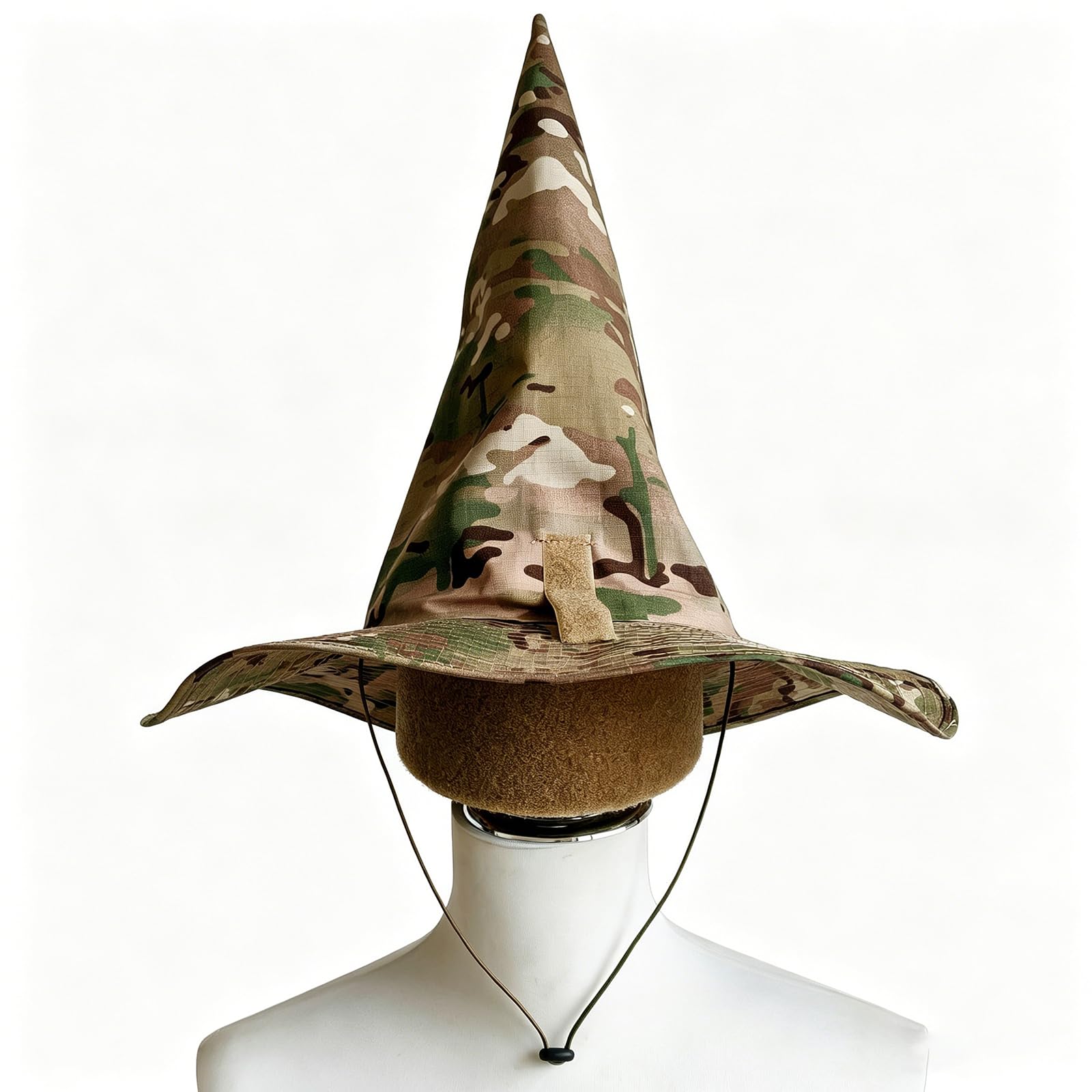 Hanglong Tactical Magic Hat Camouflage Wizard Hat Integrated Hat with Large Brim Cosplay — image 1