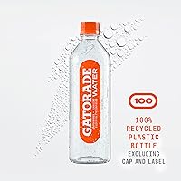 Vista 6 de Agua Gatorade, sin sabor, con electrolitos infundidos para un gran sabor, pH alcalino 7.5 o superior, 20 fl oz (Paquete de 12)