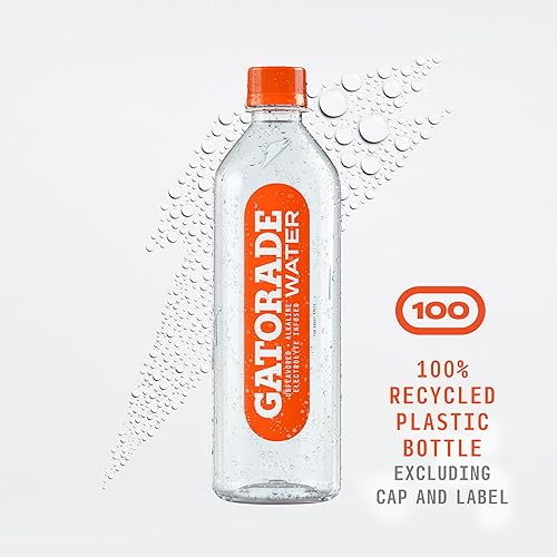Miniatura 6 de Agua Gatorade, sin sabor, con electrolitos infundidos para un gran sabor, pH alcalino 7.5 o superior, 20 fl oz (Paquete de 12)