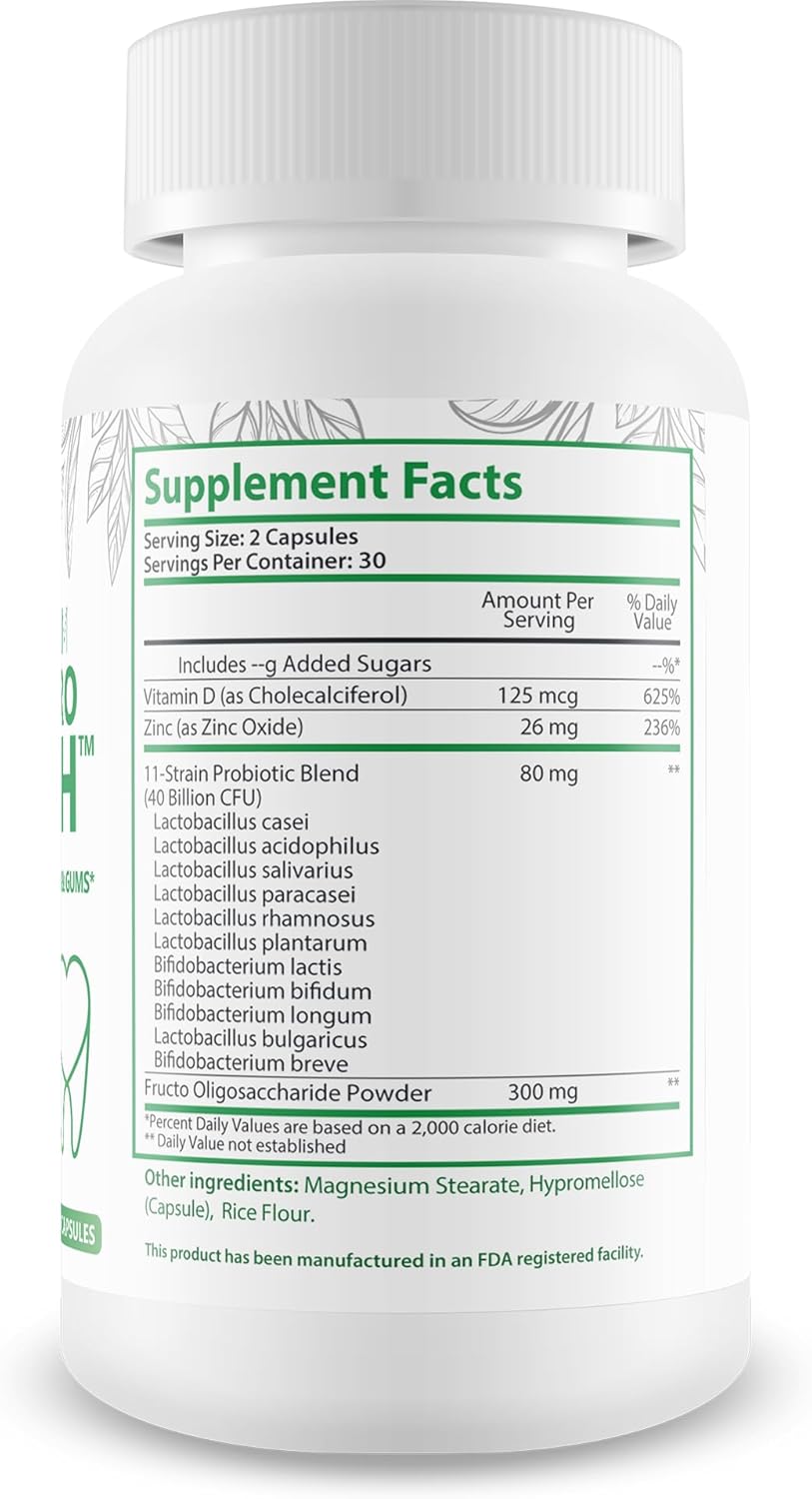 Probiotic Gum Genics Pro Mouth - Our Best Oral Probiotics for Teeth and Gums - Healthy Gumgenics Teeth Health Supplement - Best Breath Oral Probiotic Teeth Enamel Support - Healthy Teeth Probiotic