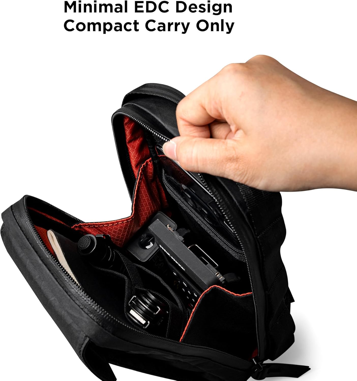 ALPAKA Modular Sling V2 - Mini Sling Bag for Phone, EDC Crossbody Bag with Adjustable Strap, X-Pac VX21 Weatherproof Fabric