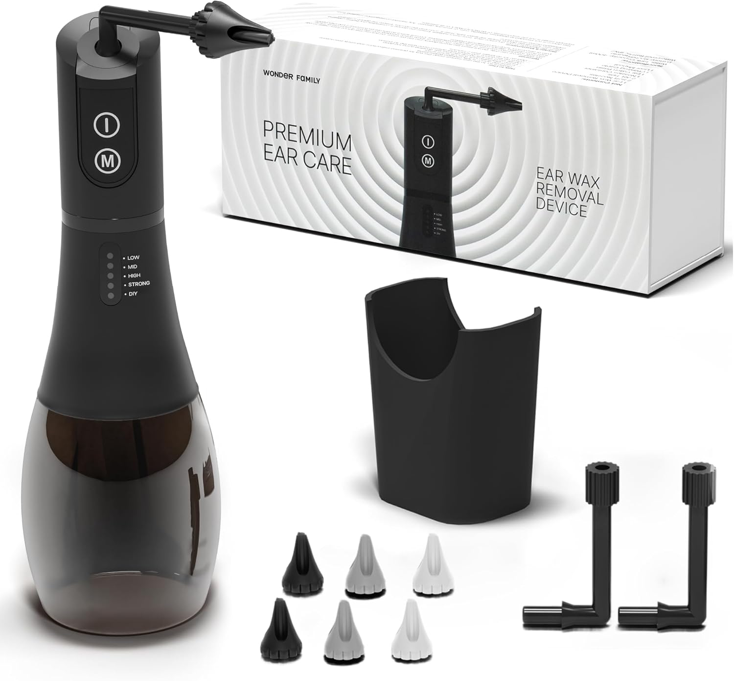 Electric Ear Wax Removal Kit for Adults - 5 Mode Electric Ear Cleaner and Earwax Removal Kit - 6 Nozzles