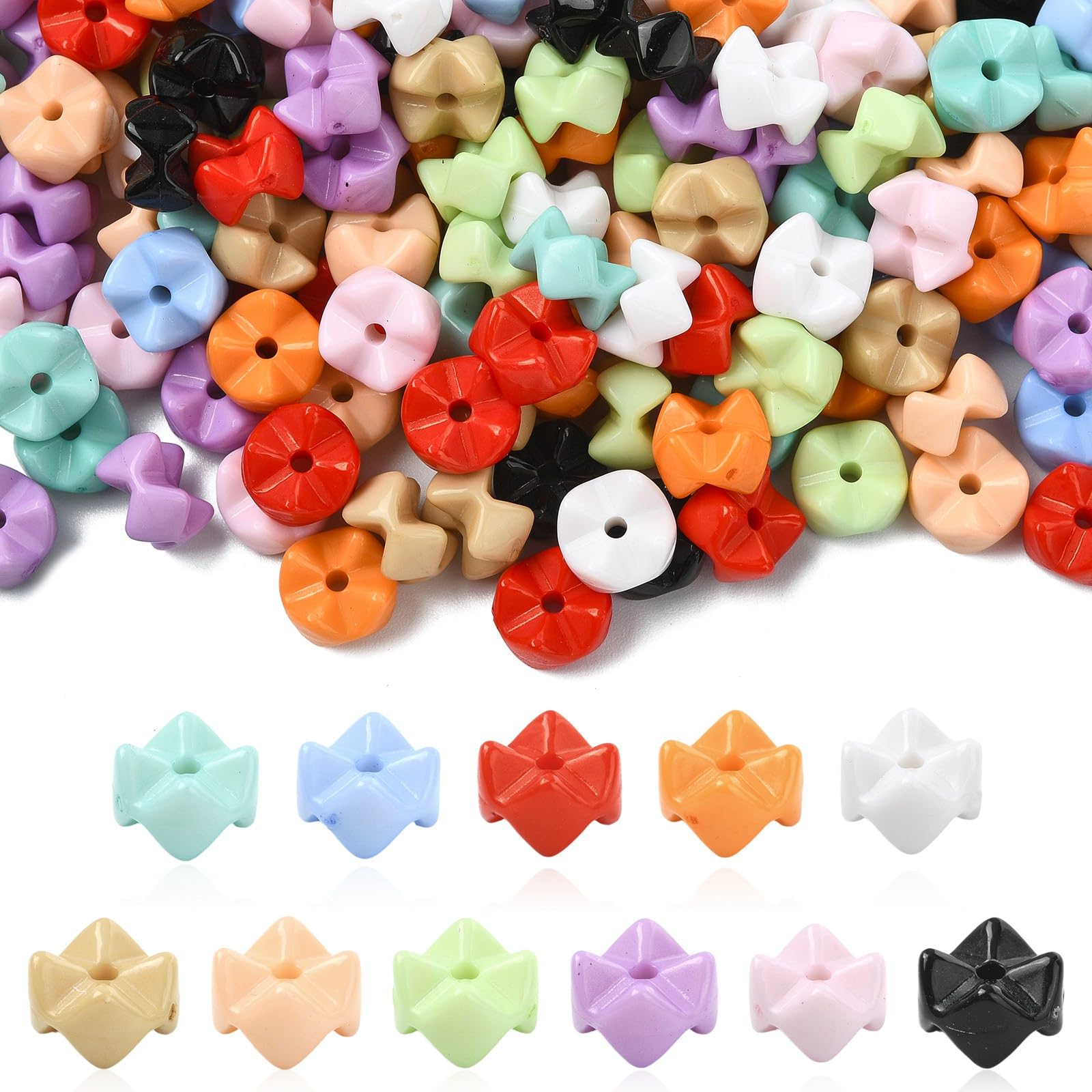 Perles acryliques ondulées légères lot de 300 pour en finir avec les bijoux lourds