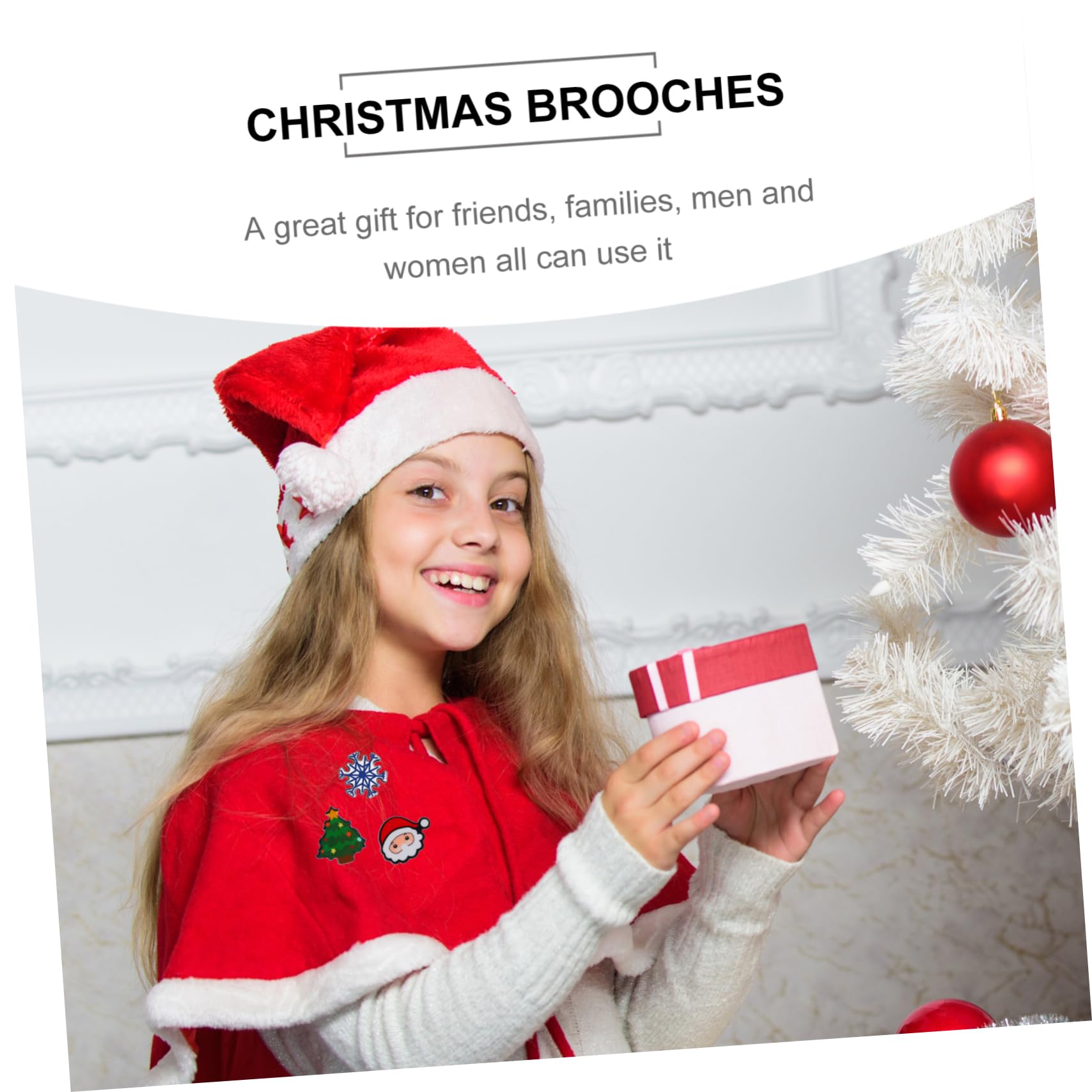 COLLBATH 8 Broches de Solapa de Dibujos Animados Navidad Estilo para Fiestas Temáticas de Niños y Adultos Estilo Aleatorio