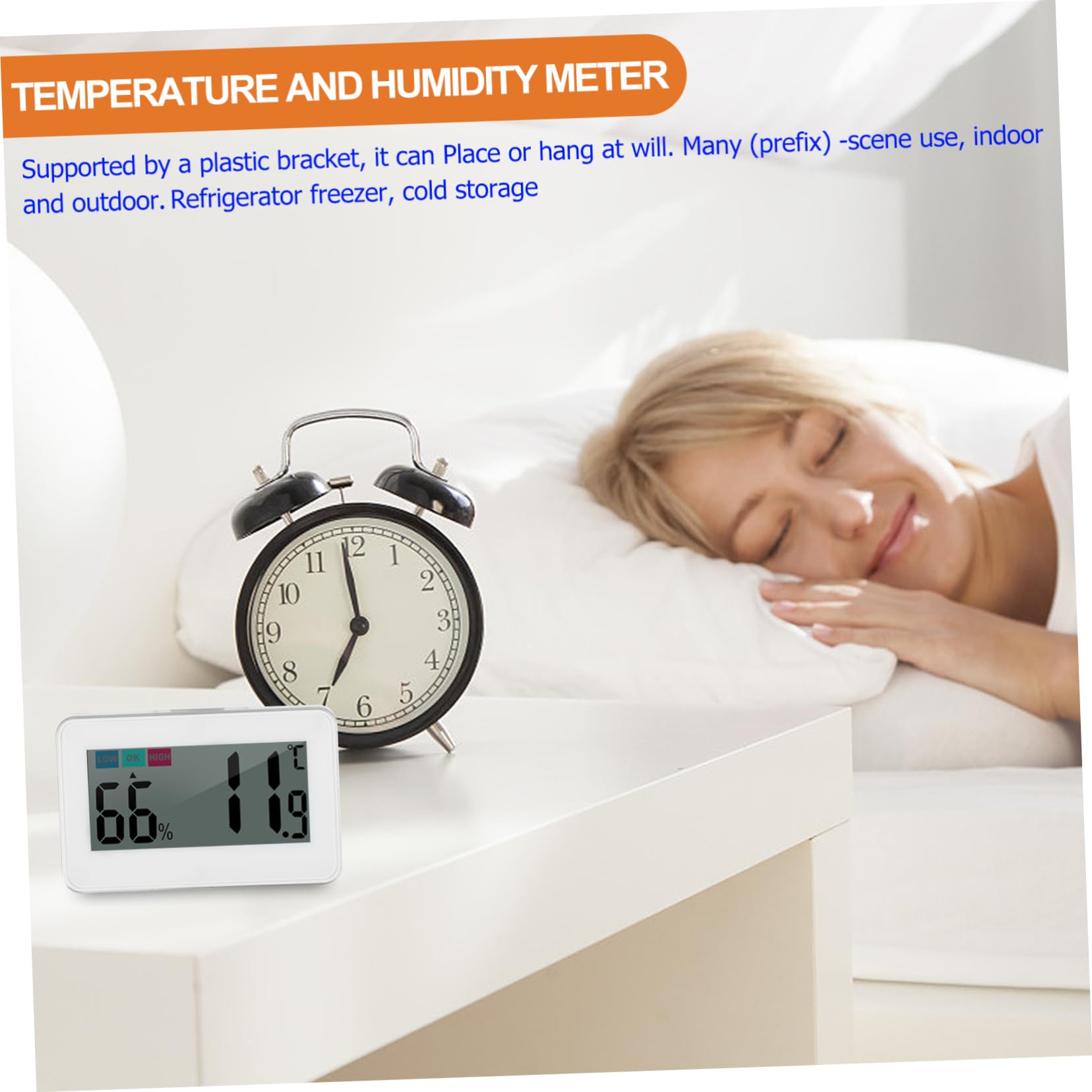 TOPBATHY 3 Pz termometro igrometro misuratore di temperatura da tavolo frigobar warehouse wharehouse misuratore di umidità sensore di temperatura mini addominali bianca