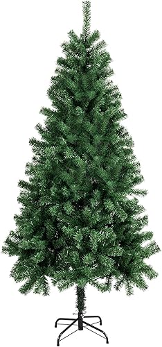 Miniatura 1 de 6Ft Hinged Douglas Full Fir Artificial Christmas Tree Holiday Decoration with 700 Branch Tips, Easy Assembly, Foldable Metal Stand