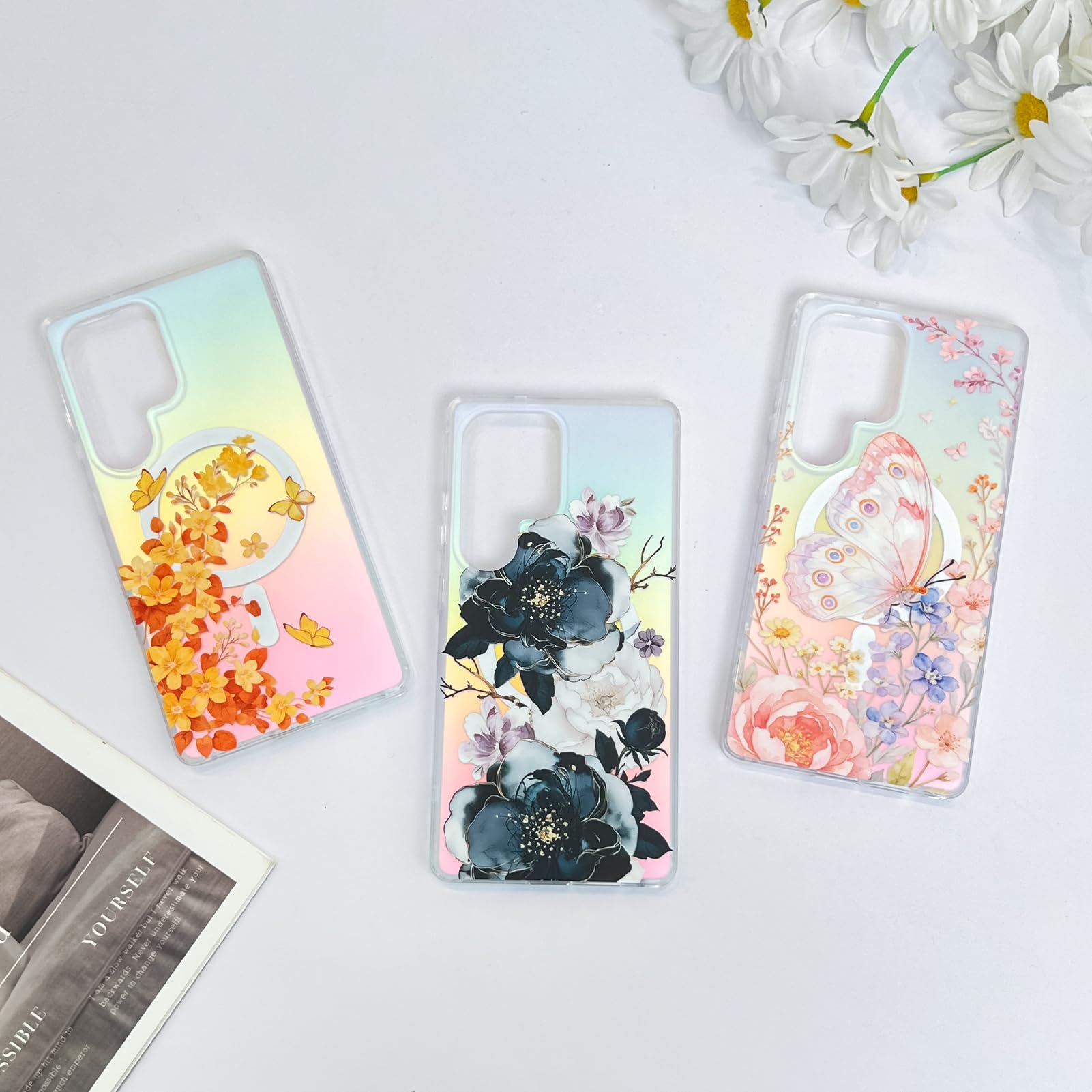 SAKUULO Custodia magnetica iridescente per Samsung Galaxy S25 Ultra