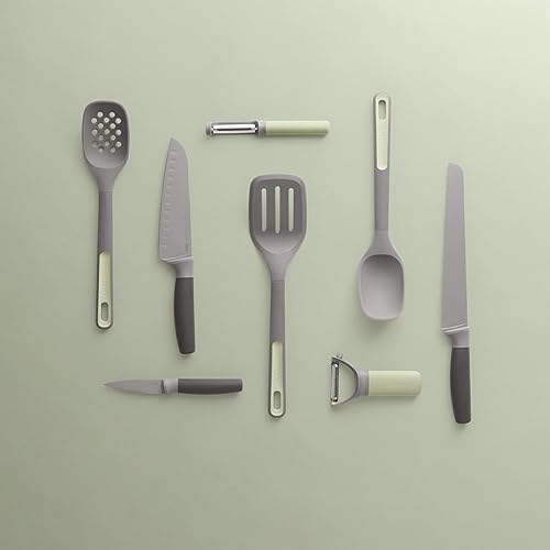 Miniatura 7 de BergHOFF Balance Cuchara antiadherente de nailon para pasta de 12 pulgadas, para servir espagueti, fideos ramen, mango largo con lazo para colgar,