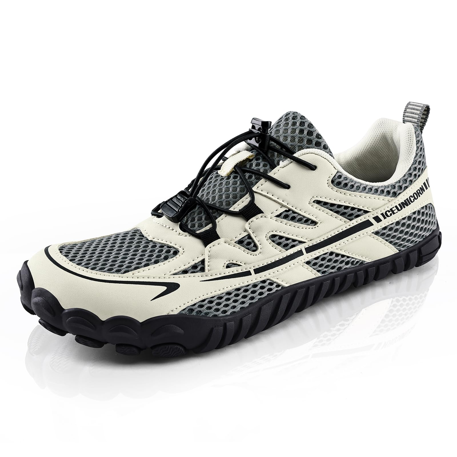 IceUnicorn Herren Damen Barfußschuhe Traillaufschuhe Fitnessschuhe Knit Minimalistische Breiter Zehenbox