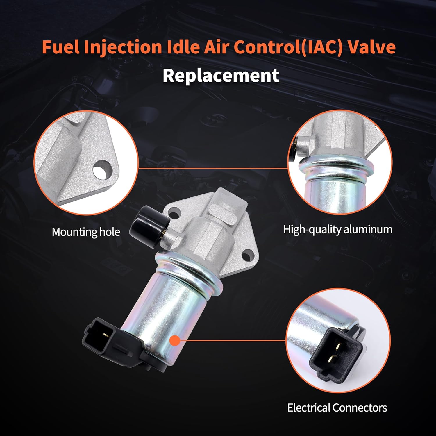 HiSport AC59 Fuel Injection Idle Air Control(IAC) Valve - Compatible with Ford Replaces 4J1013 F6TZ9F715HA