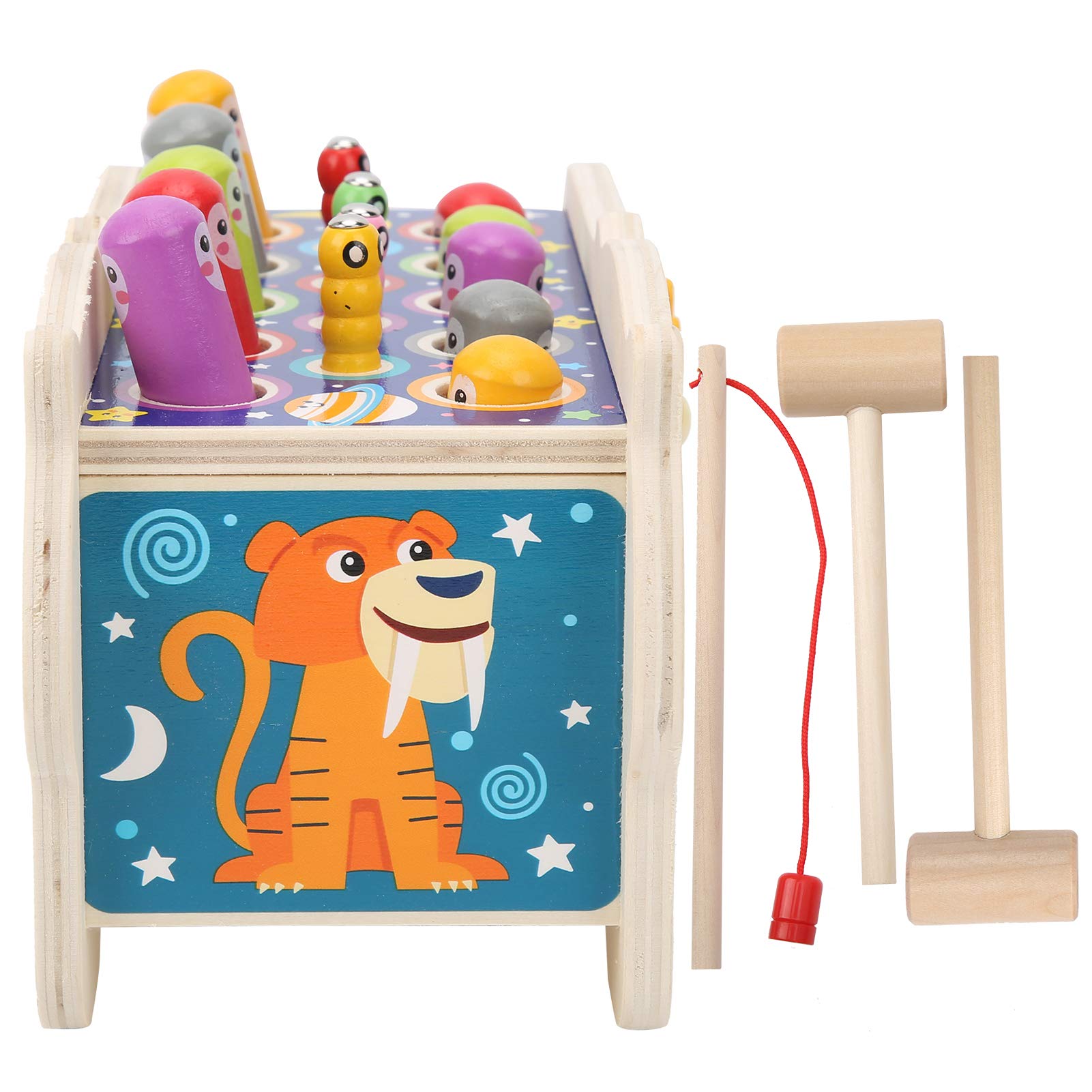 Desktop Hitting Hammer Toy, Wear-Resistant Sturdy Hitting Hamster Game with Hammer for Play for Learn for General Purpose for Professional Use(Dinosaur Fighting Hamster)
