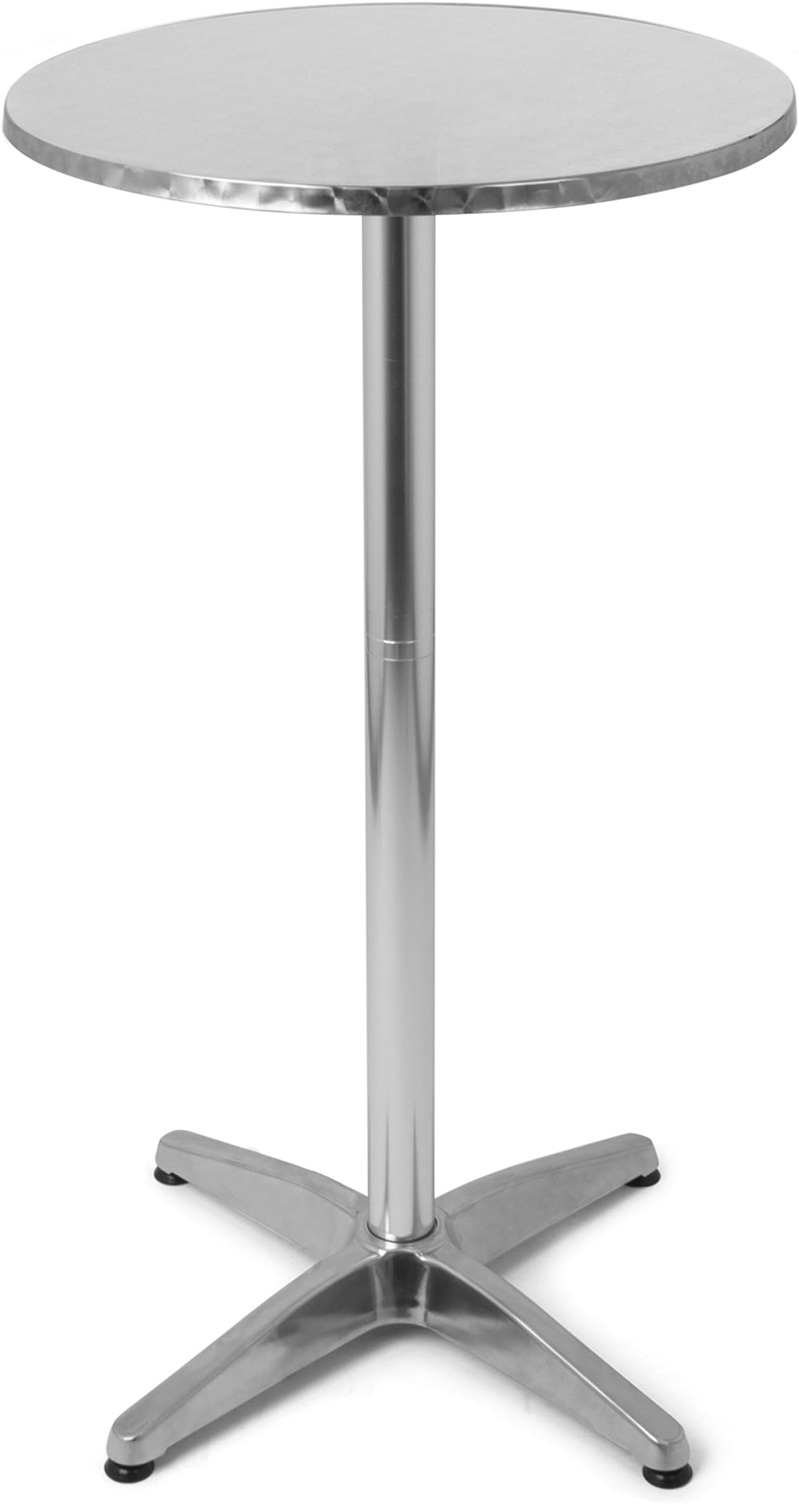 Park Alley Aluminium Folding Table with Adjustable Height – Bistro Table – Dimensions: Approx. 60 x 70/110 cm – Round Table Perfect as a Garden Table, Balcony or Terrace Table
