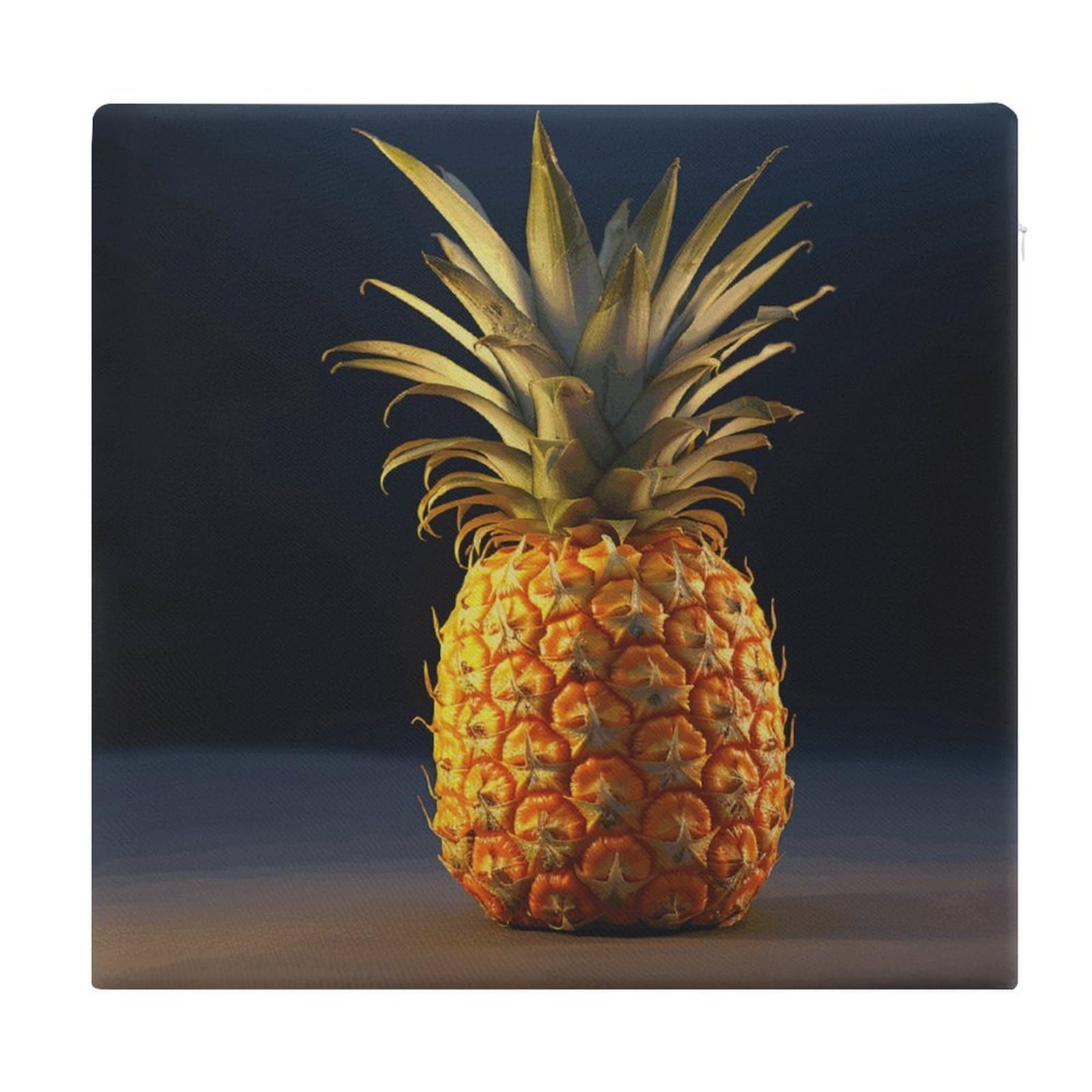 JTREHY Pineapple Fruit Chair Cushions Non-Slip Bar Stool Cushions Ultra Soft Warm Memory Foam Meditation Cushion Removable Large Square Seat Cushions for Dining Chair 15x14In