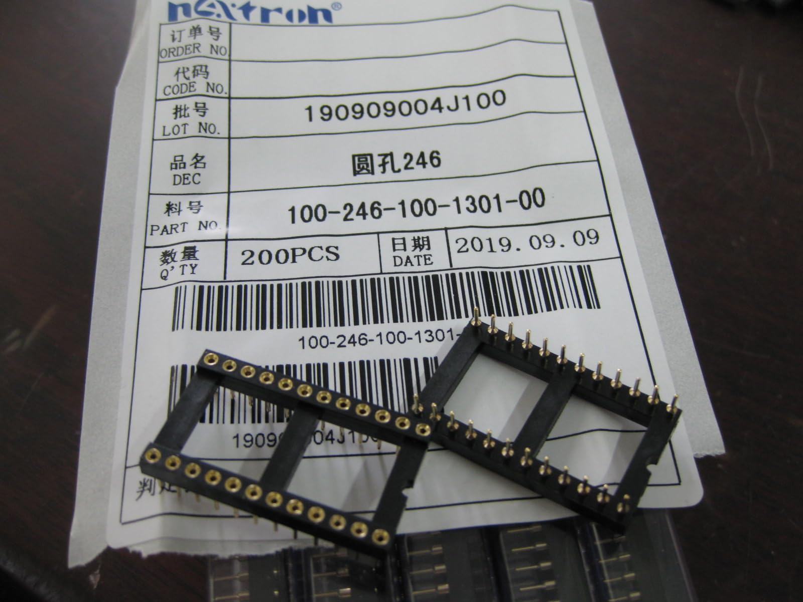 Wiring Connecting Terminals - IC Socket Connector 24P Gold Foot DIP 100-246-100-1301-00